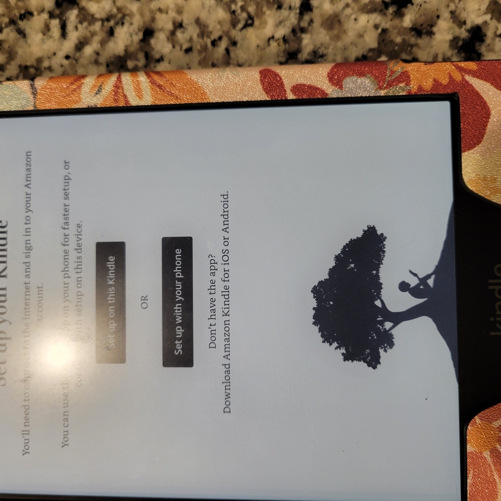 Kindle with Floral Cover - Picture 3 of 4